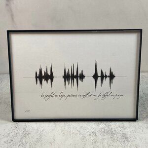 Be Joyful In Hope, Patient In Affliction, Faithful In Prayer Soundwave Wall Art